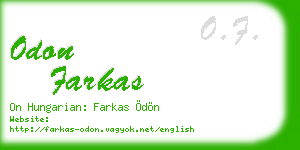 odon farkas business card