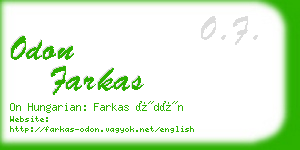 odon farkas business card